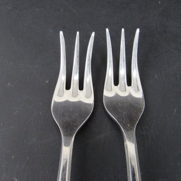 Eldan Stainless Steel ELD18 Pattern Textured Roses Cocktail Seafood Forks 4 - Picture 2 of 10